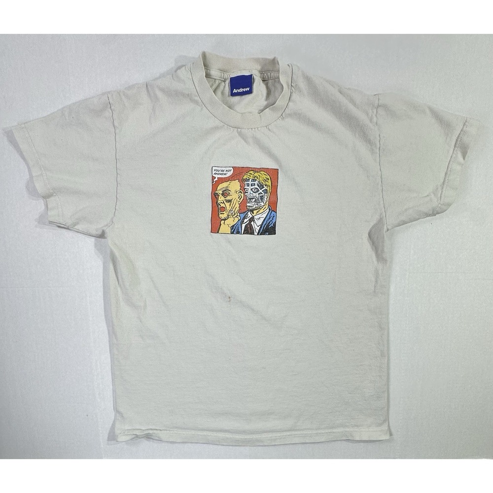 Andrew x Stranger Than Paradise Graphic Shirt L Robot Comic Art 22x28.5‎ Rare